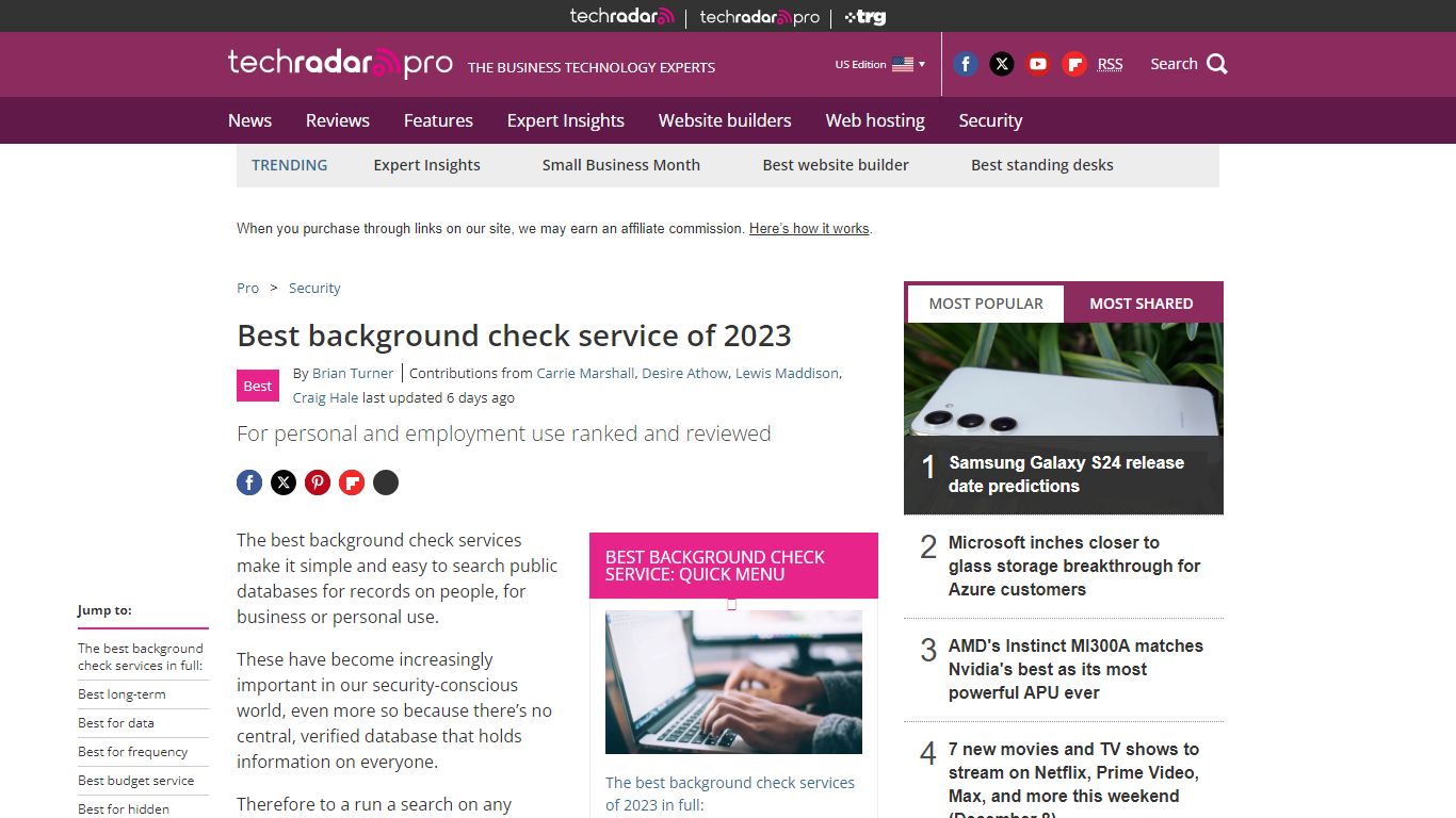 Best background check service of 2023 | TechRadar